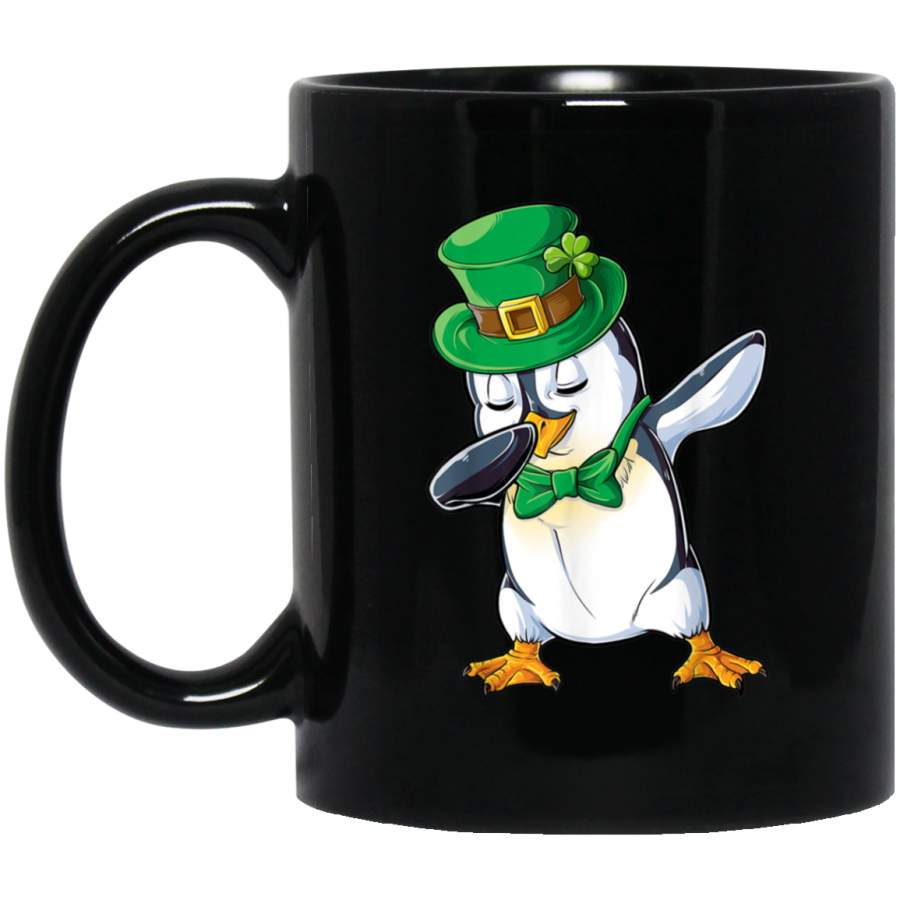 Dabbing Penguin St Patricks Day Mug Boys Kids Leprechaun