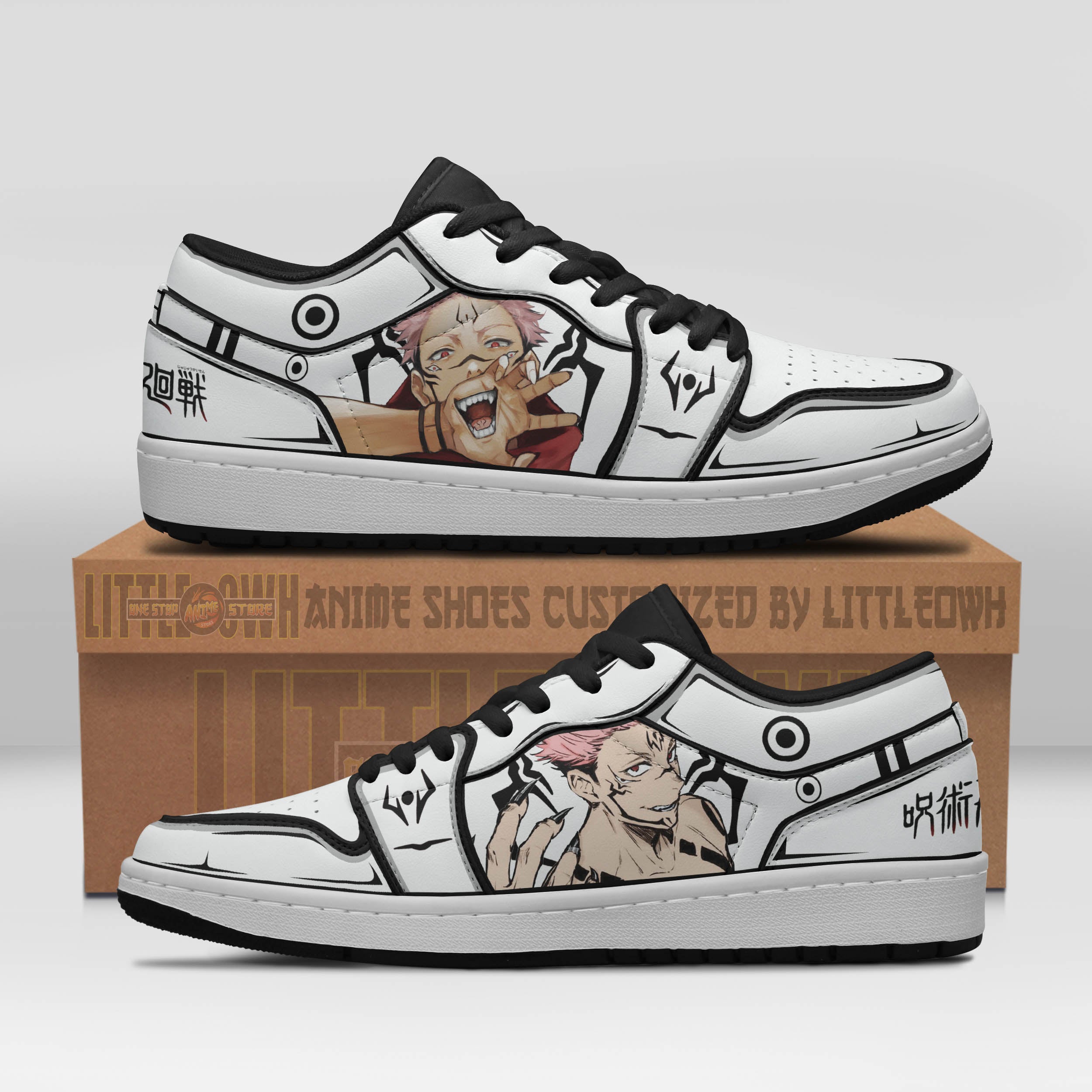 Sukuna Ryomen Shoes Custom Jujutsu Kaisen Anime Jd Low Sneakers