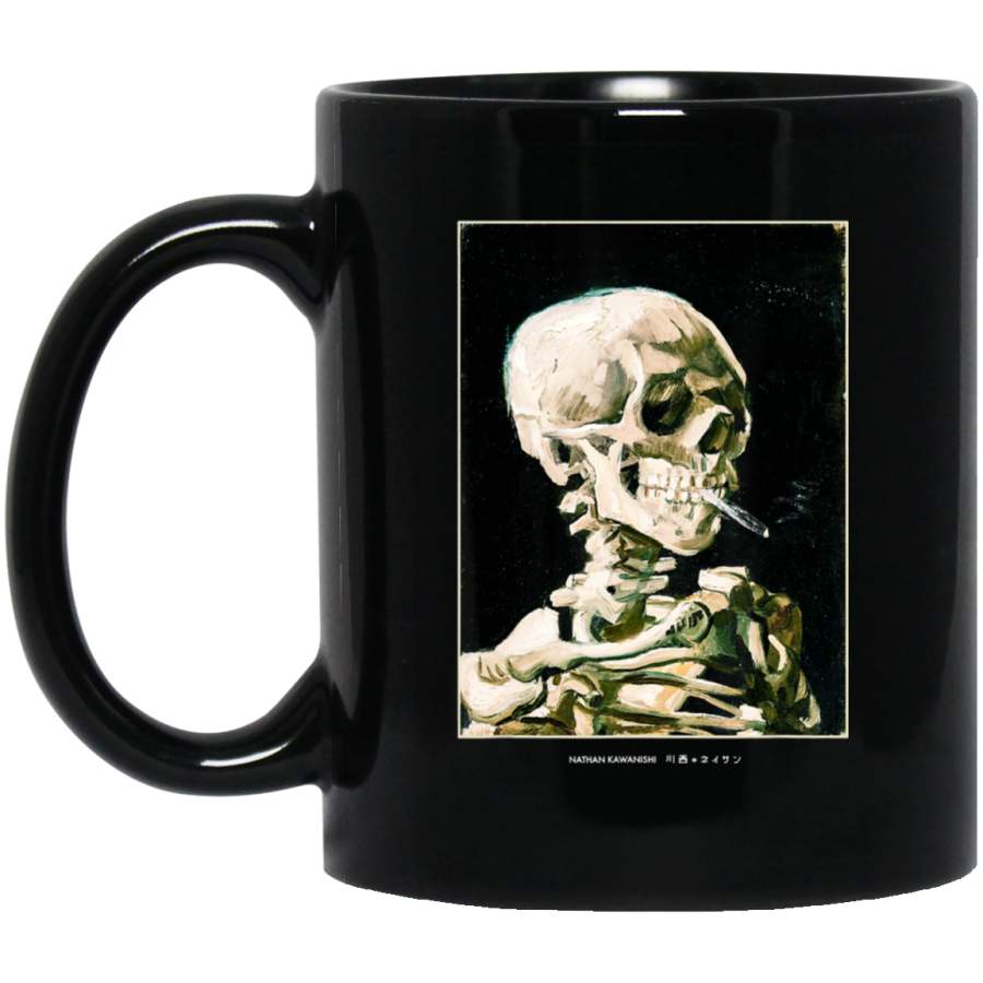 Aesthetic Van Gogh Skeleton Streetwear Fashion Coffee Mug