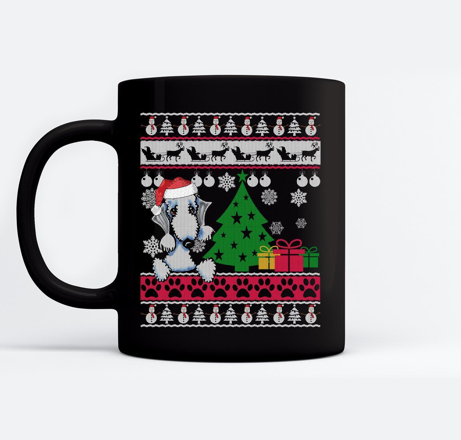 Bedlington Terrier Ugly Christmas Sweater Xmas Dog 11Oz, 15Oz Ceramic Mug