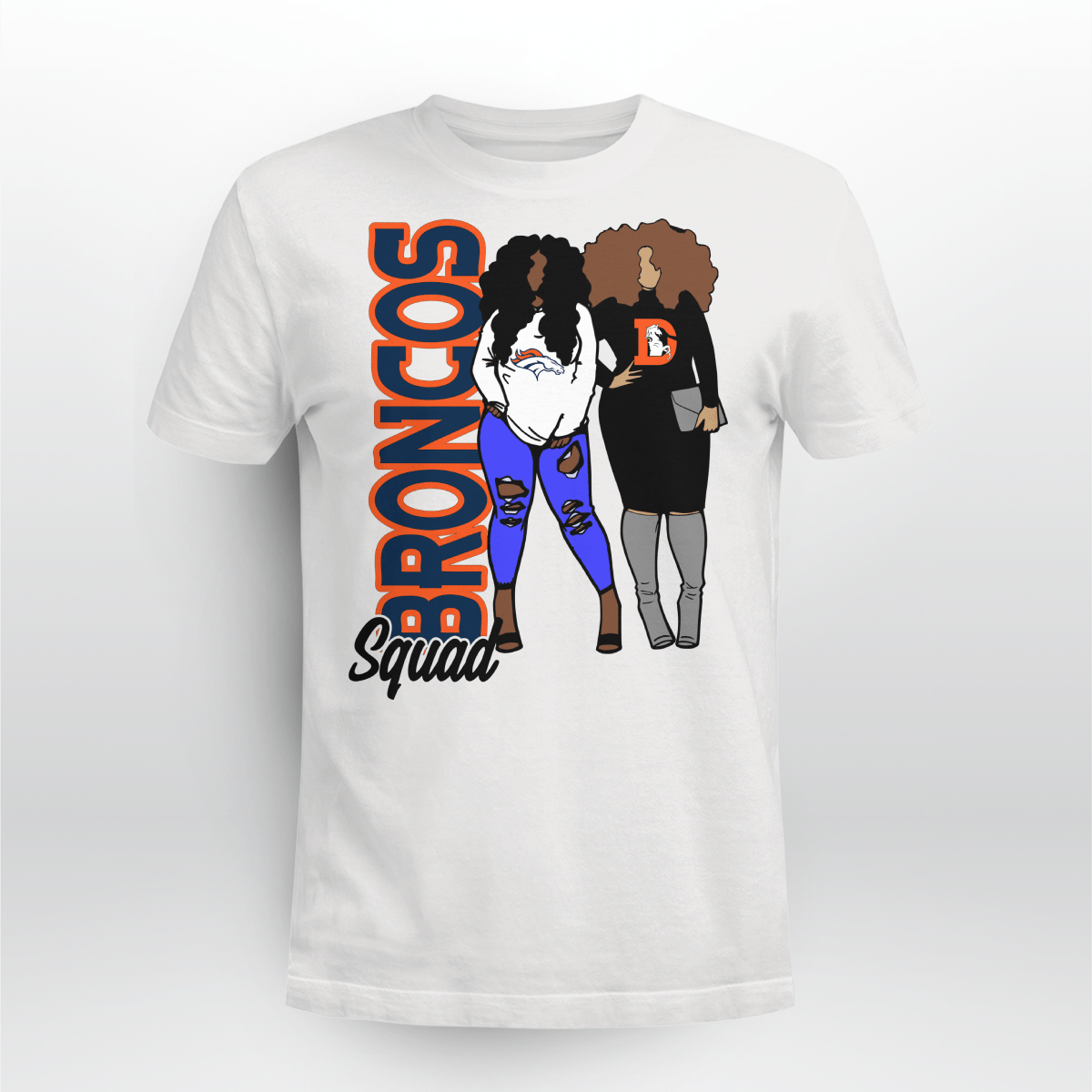 Denver Broncos Squad Tshirt For Black Girls Shirt Denver Broncos Squad Black Girl Shirt