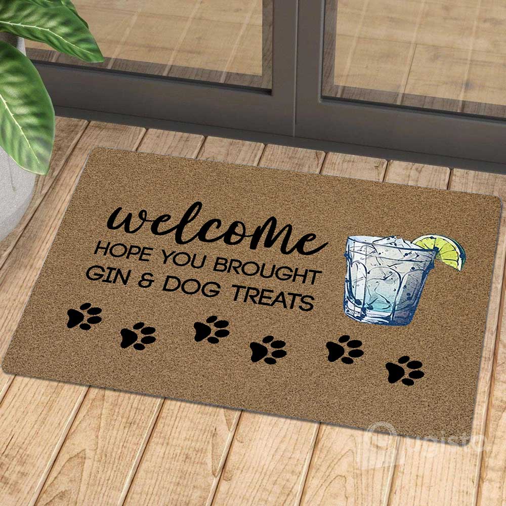 Hope You Brought Gin And Dog Treats 01 All Over Printing Doormat Pre2353