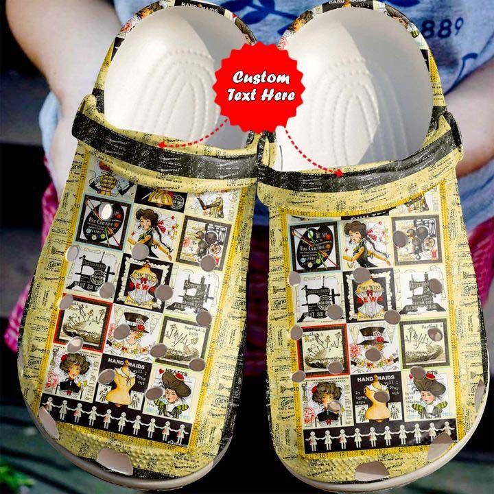 Colorful Crocs – Sewing Lady Clog Shoes For Men And Women