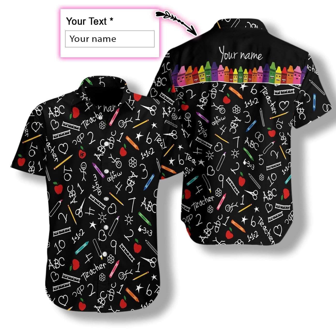 Cover Your Body With Amazing Custom Name Teacher Hawaii Aloha Shirts Ha35100