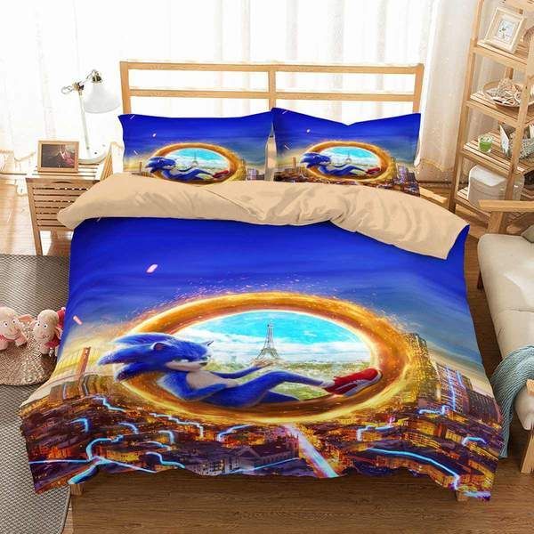 3D Customize Sonic The Hedgehog Bedding Set Duvet Cover