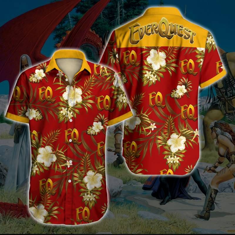 Everquest Hawaii Ii Graphic Print Short Sleeve Hawaii Casual Shirt Ha57078