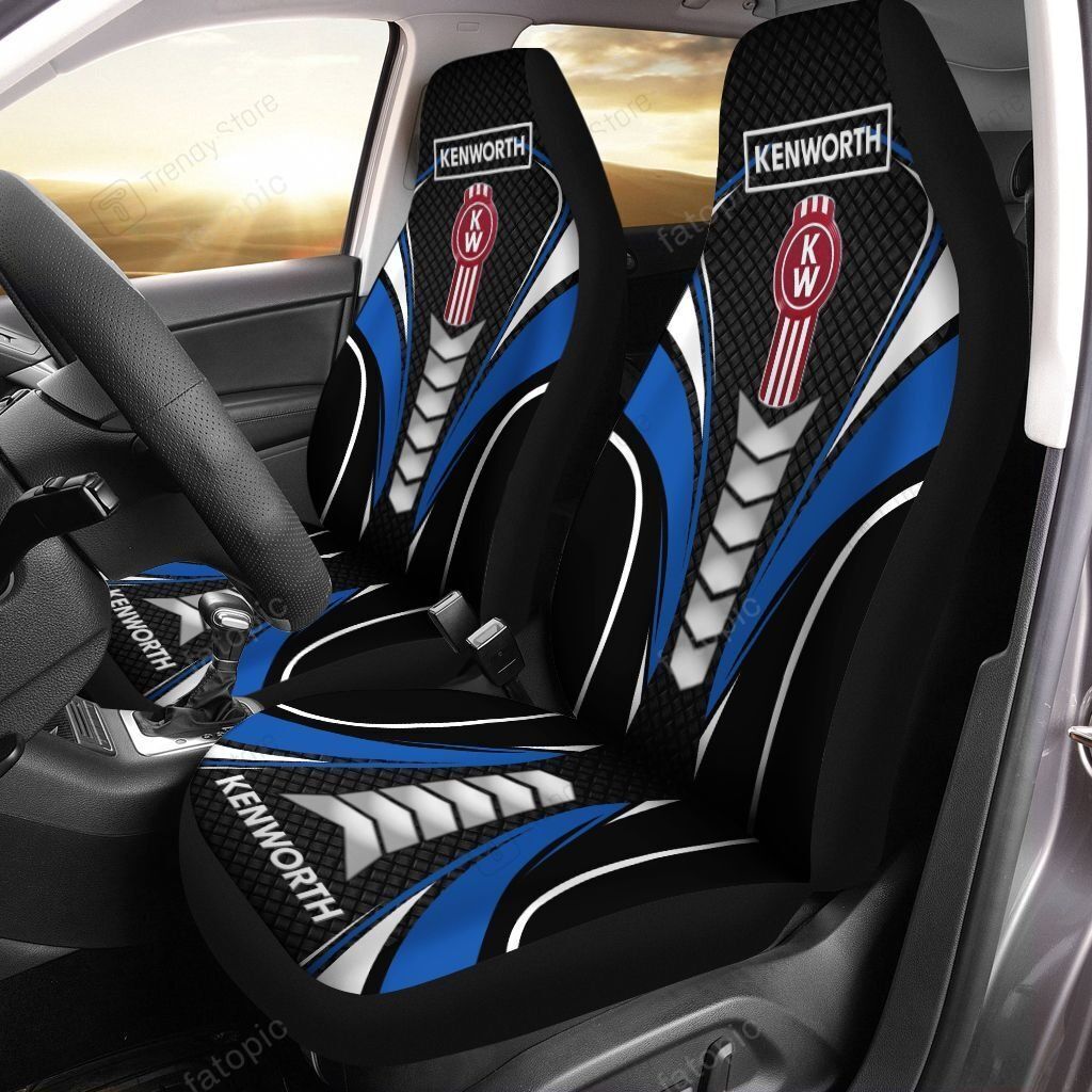 KENWORTH CAR SEAT COVER (SET OF 2) VER 1 (BLUE)