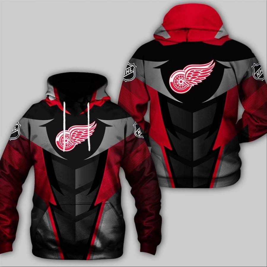 Men / Women Detroit Red Wings 3D Hoodie, Detroit Red Wings Apparel