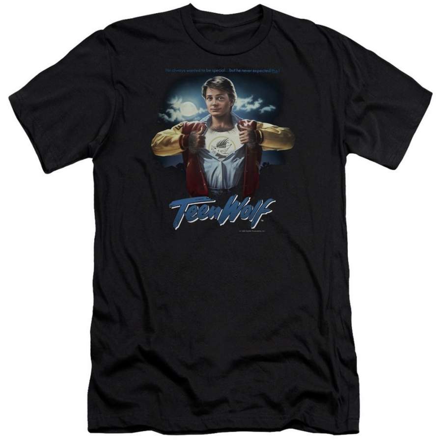 Teen Wolf Shirt Poster Premium Canvas T-Shirt