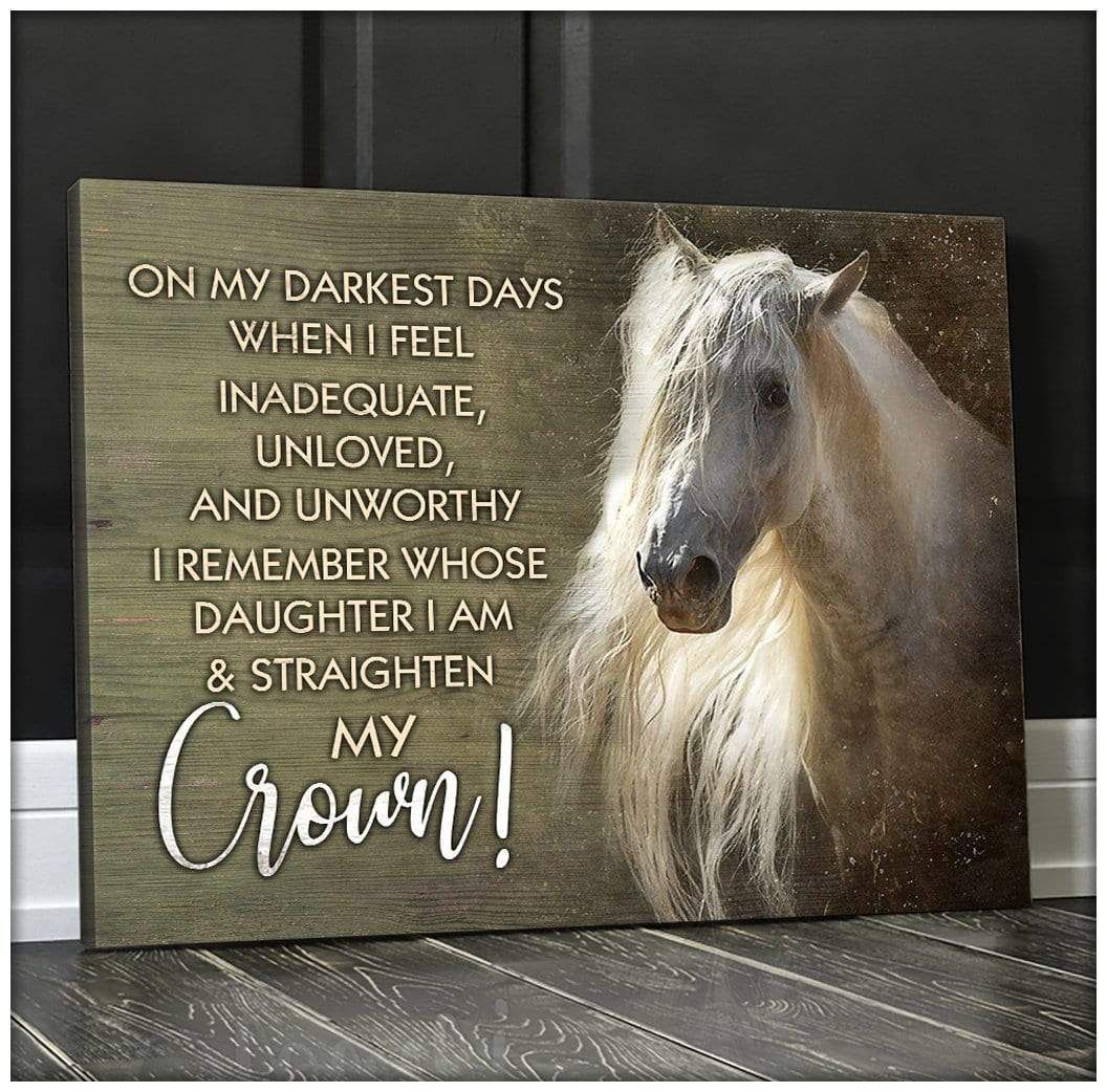 Canvas – Horse – Crown Gift For Family, Wall Art Decor, Canvas Print, Home Decor