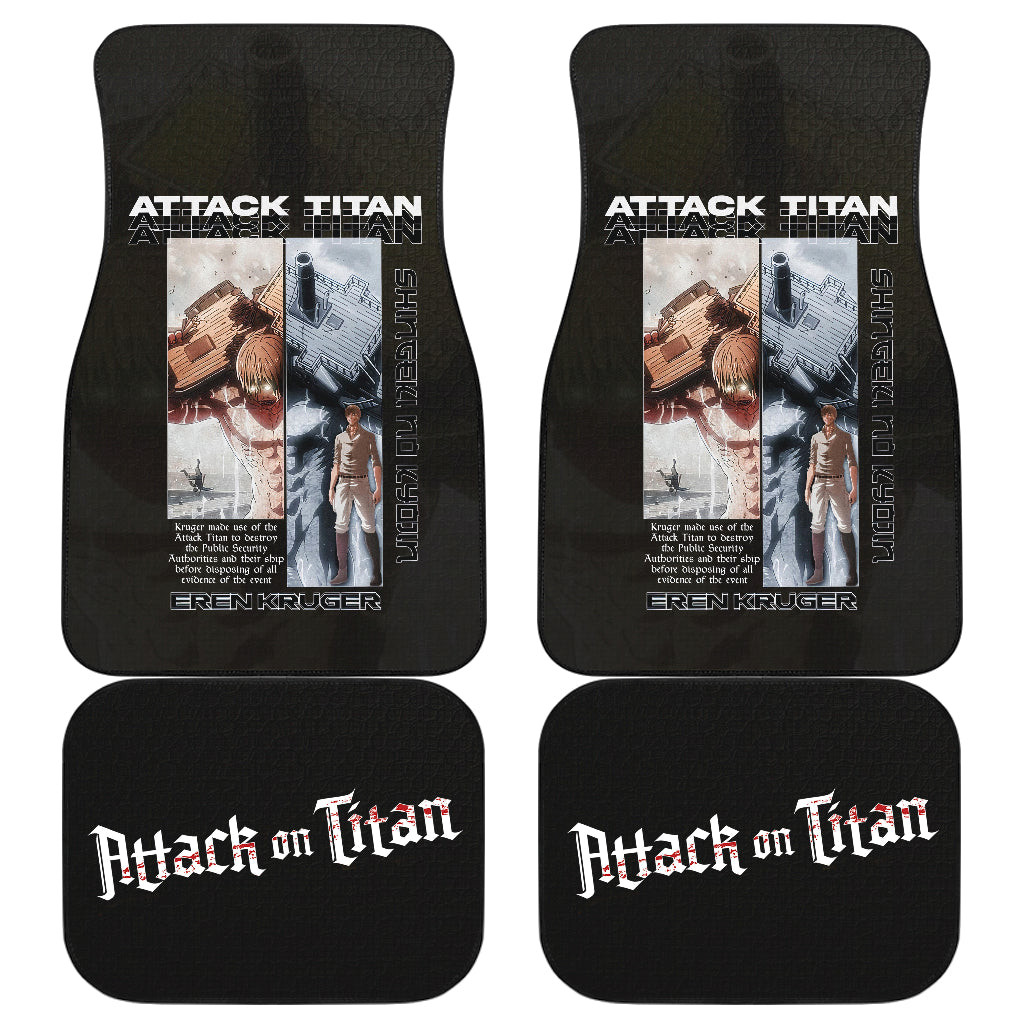 Eren Kruger Attack Titan Attack On Titan Car Floor Mats Anime Car Accessories Custom For Fans Aa22062704 Animood Collections