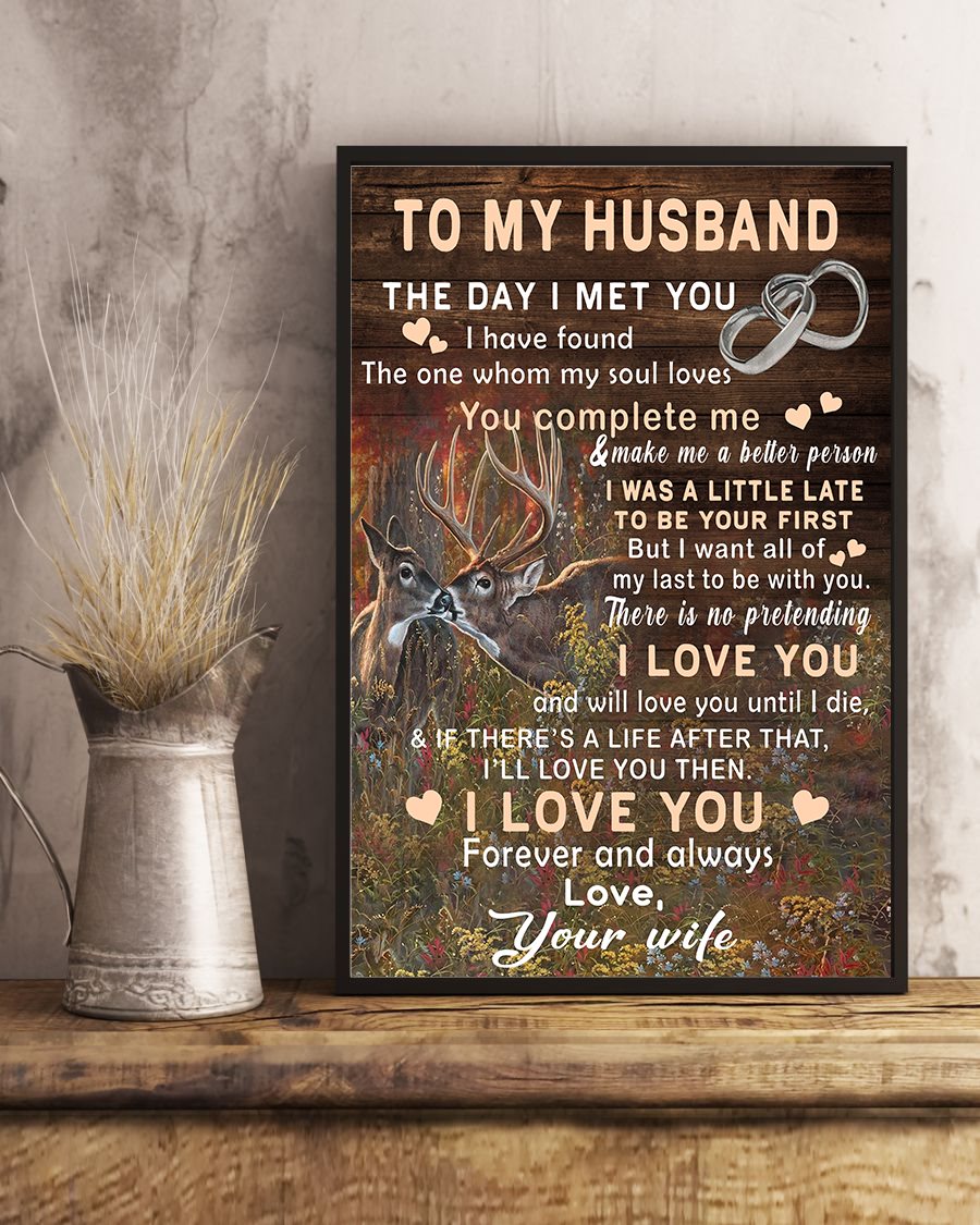 To My Husband I Love You Forever And Always Canvas Gift for Husband Birthday Gift Warm Home Decor Wall Art Visual Art