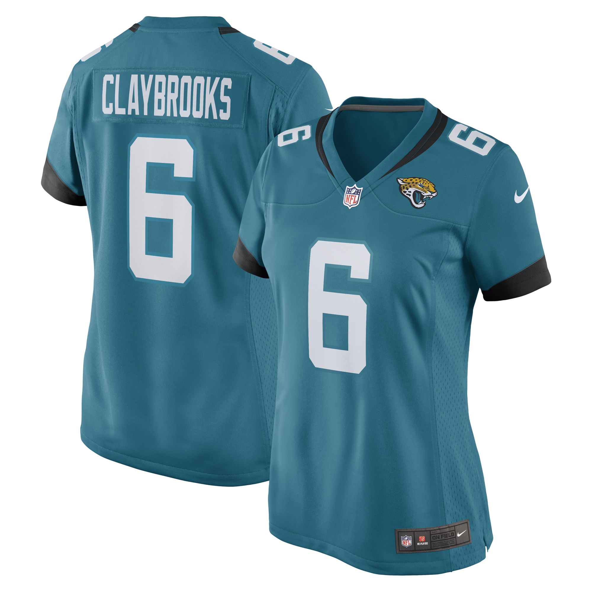 Women’s Jacksonville Jaguars Chris Claybrooks Teal Game Player Jersey