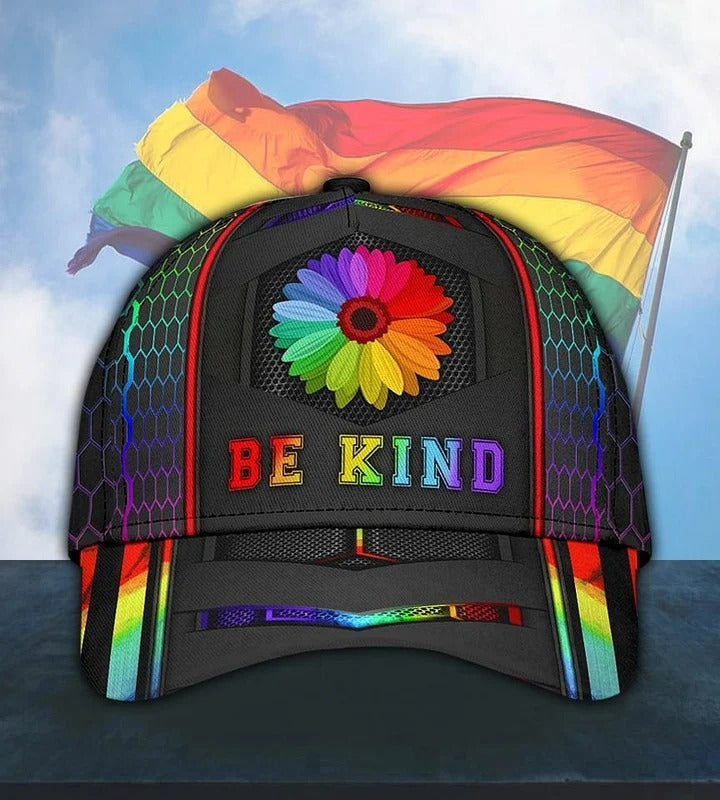 Bekind All Over Printing Baseball Cap For Gaymer, Love Is Never Wrong Lgbt 3D Baseball Cap Hat