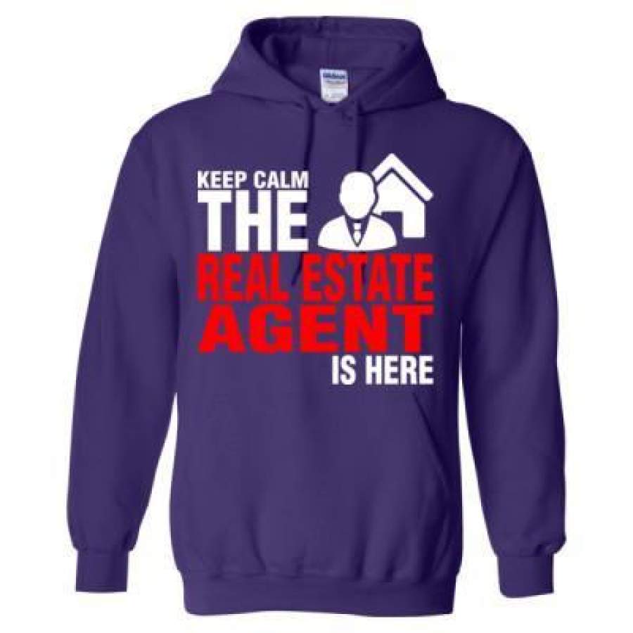 AGR Keep Calm The Real Estate Agent Is Here – Heavy Blend™ Hooded Sweatshirt