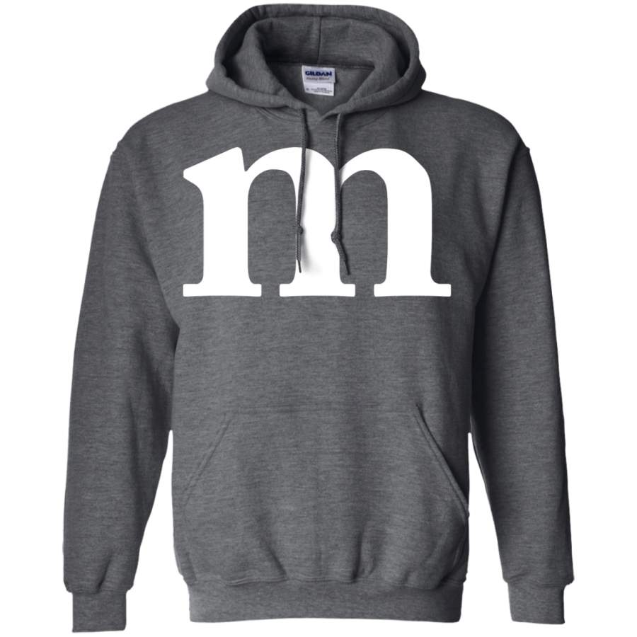 AGR Letter M Shirt Lowercase Alphabet Hoodie