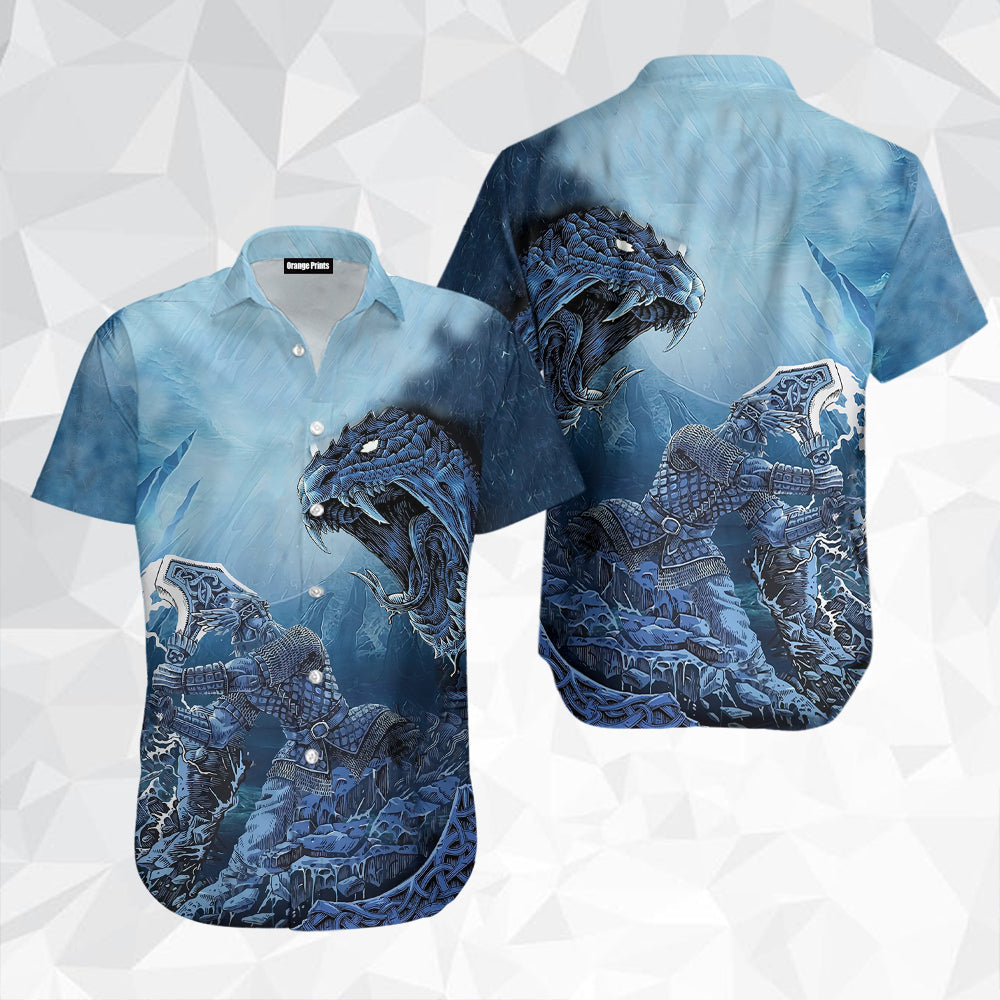 Viking Thor Vs Midgard Serpent Hawaiian Shirt | For Men & Women | Adult | Wt5555