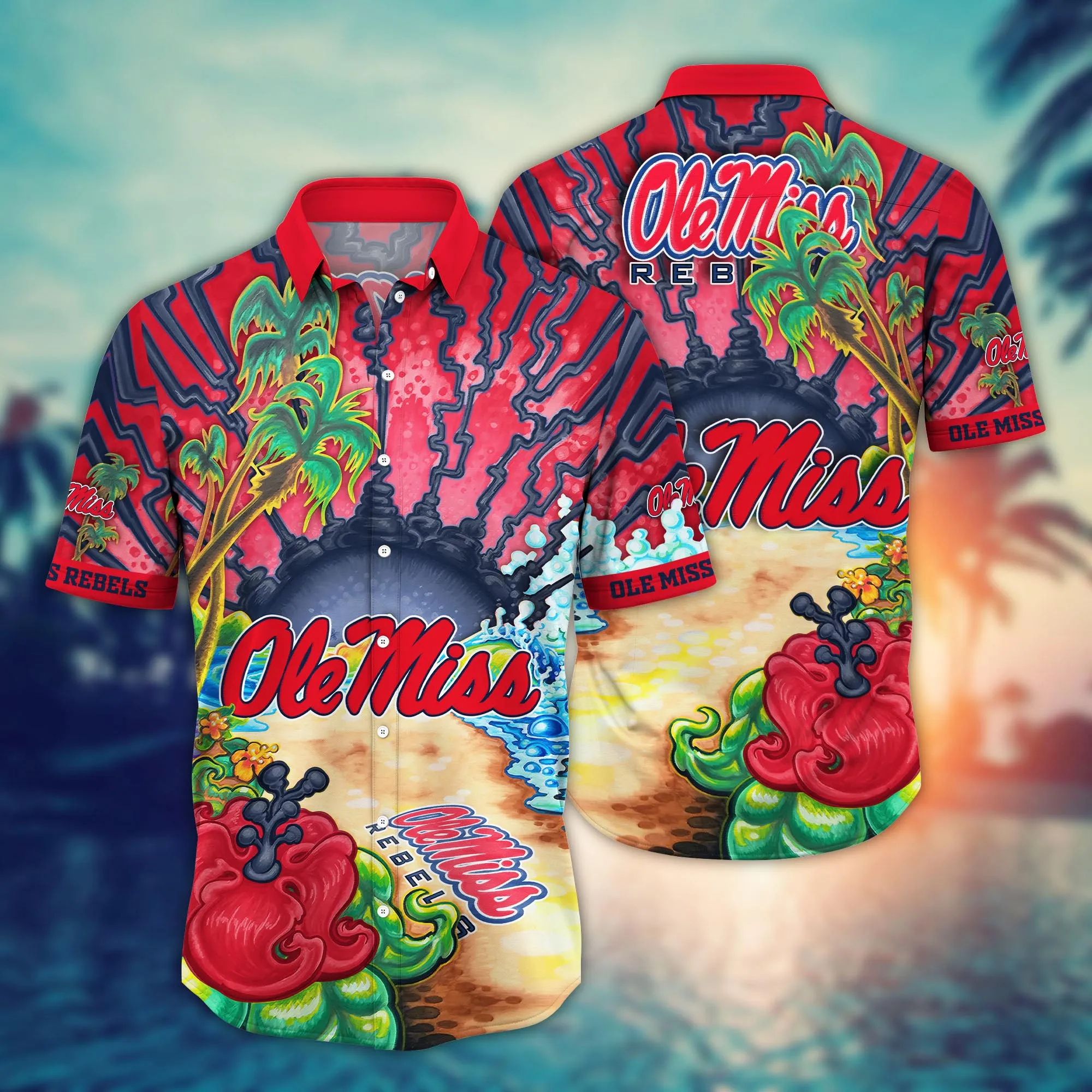 Ole Miss Rebels NCCA Hawaiian Shirt Vacation Spotstime Aloha Shirt