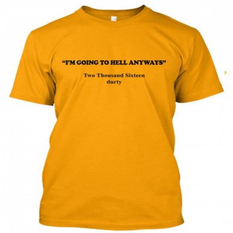 I’m Going to Hell Anyways Yellow T-Shirt