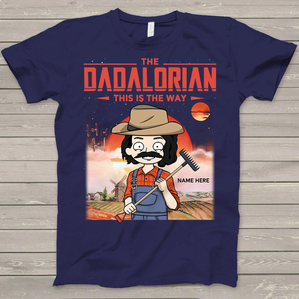 Personalized Farmer The Dadalorian This Is The Way T-Shirt For Husband Dad Grandpa Papa Grandfather Phts