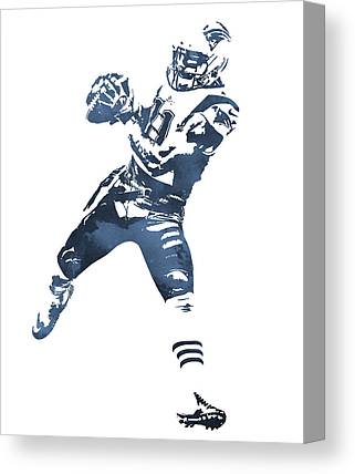 Julian Edelman New England Patriots Pixel Art 12 Joe Hamilton Canvas Print