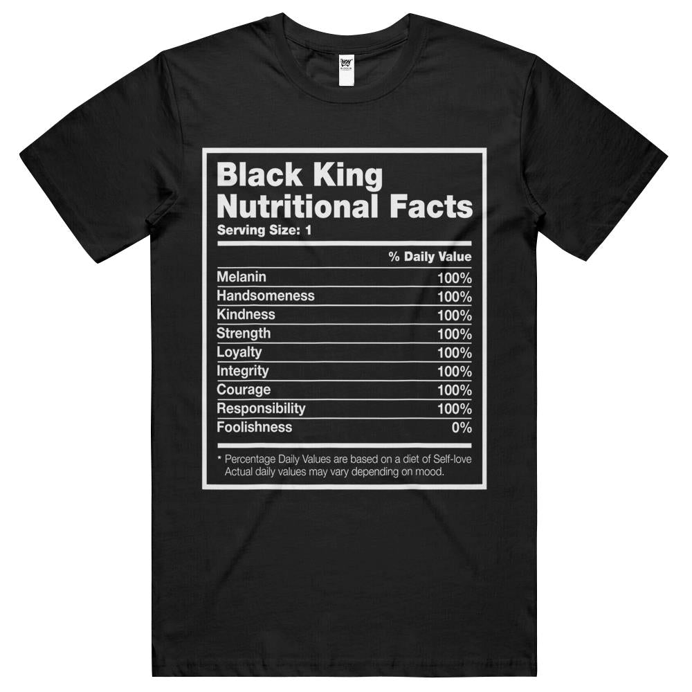 Nutritional Facts Shirt, Nutritional Facts T Shirt, Black King Nutrition Facts Shirt, Black King Nutritional Facts Black History Month T Shirts