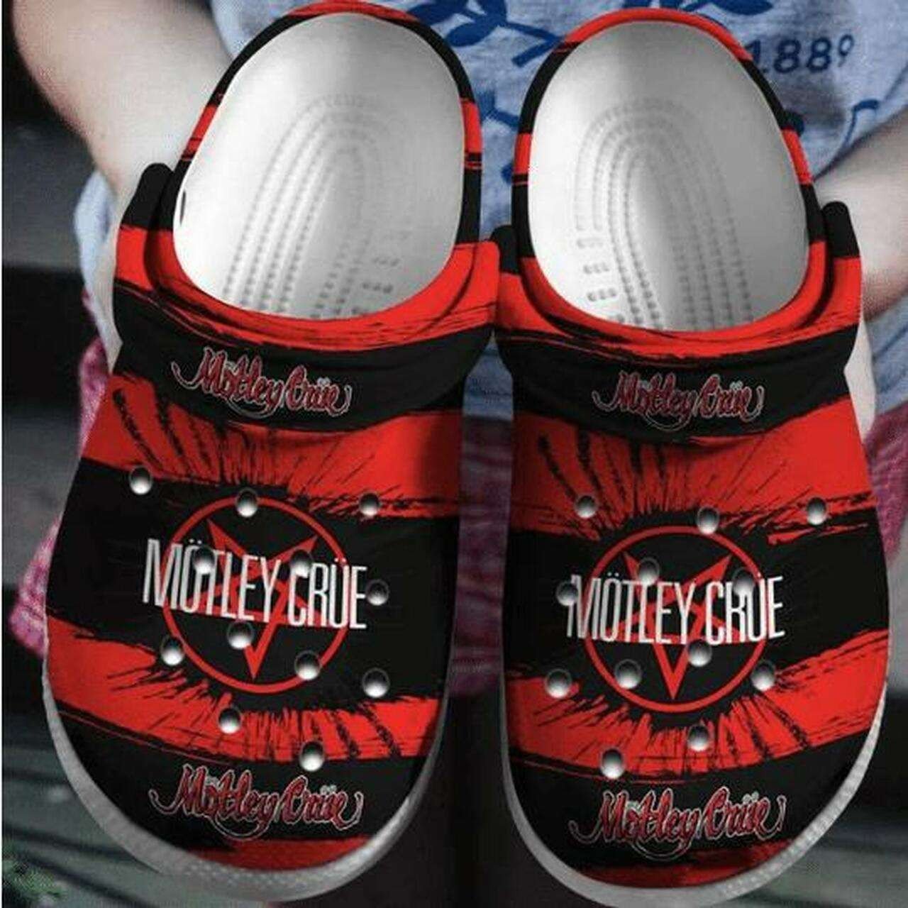 Motley Crue Rock Band Crocs Crocband Clogs