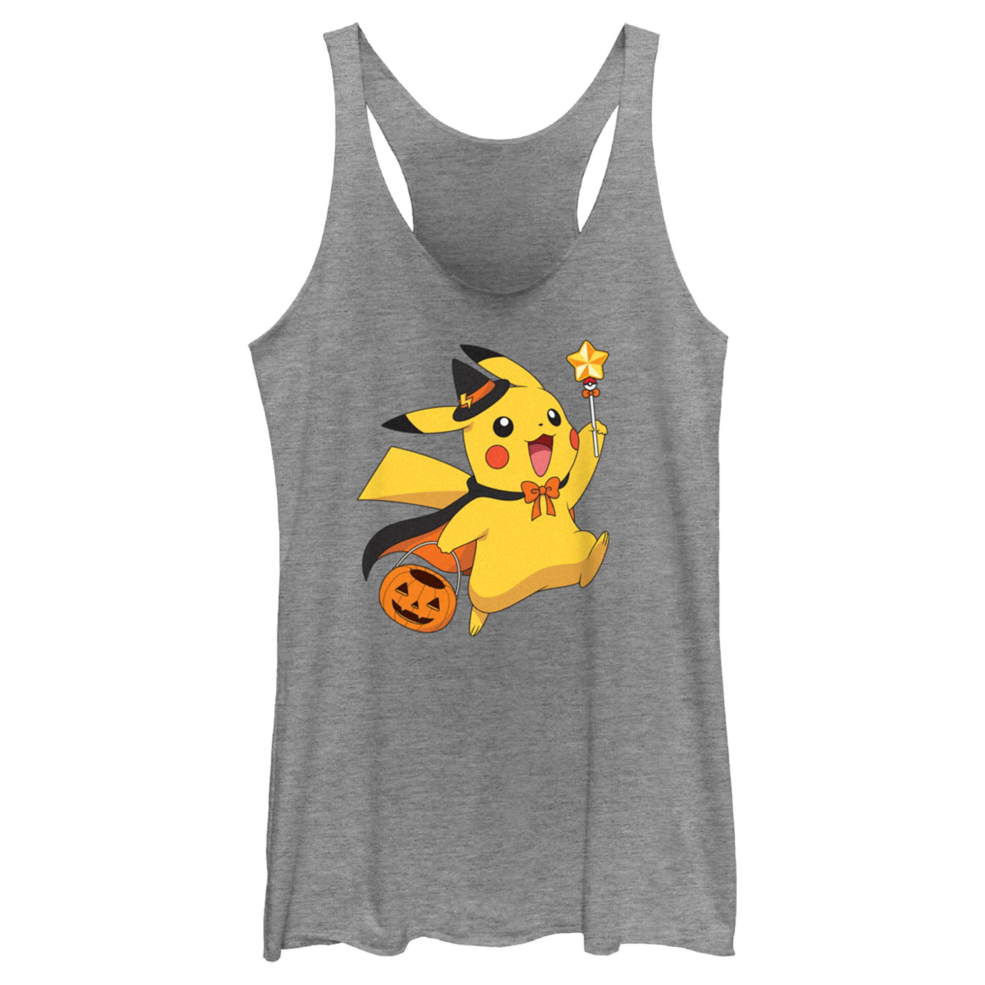 Women’S Pokemon Halloween Pikachu Wizard Racerback Tank Top