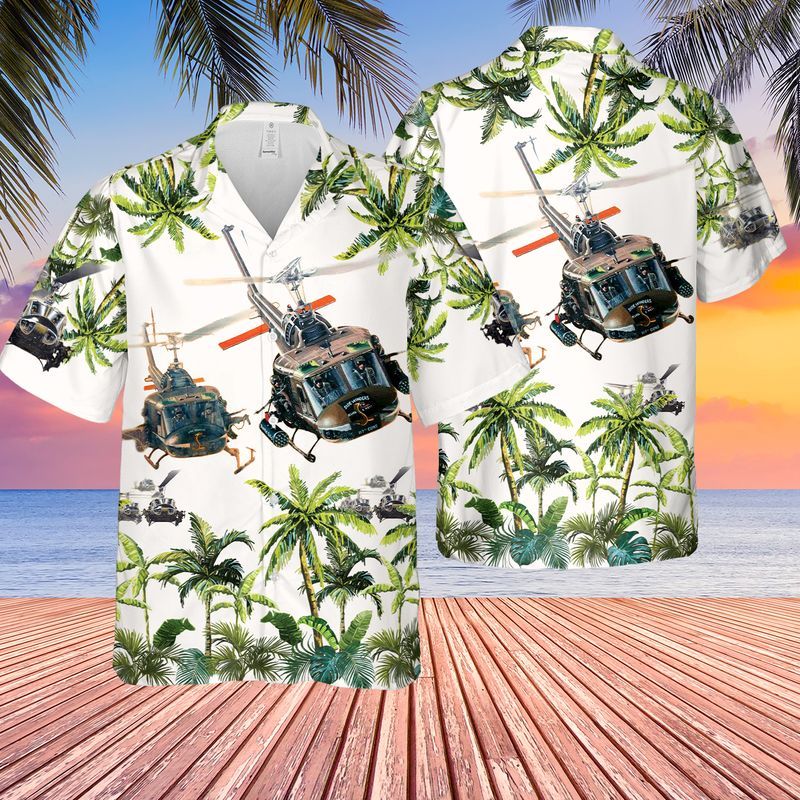 United States Army Huey Helicopter Hawaiian Shirt Set | Unisex | Hs1005