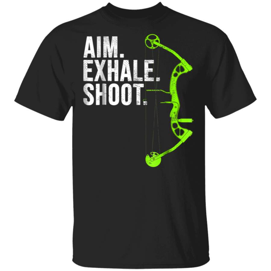 Archery Bow Hunting T shirt Aim Exhale Shoot G500 Gildan 5.3 oz. T-Shirt