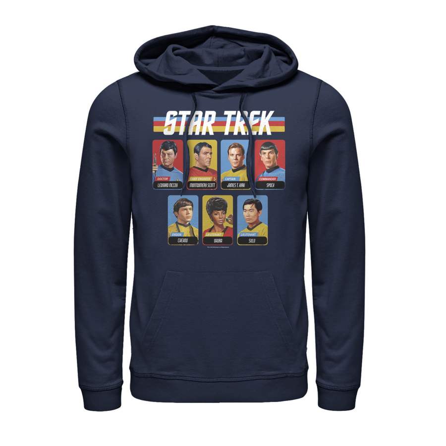 Star Trek Men’s Rainbow Playing Cards  Lightweight Hoodie