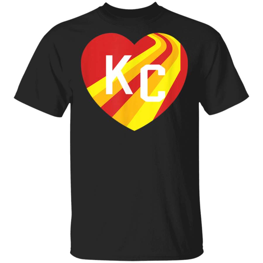 Heart Kansas City 80s 90s Throwback Retro KC Red Hearts TShirt