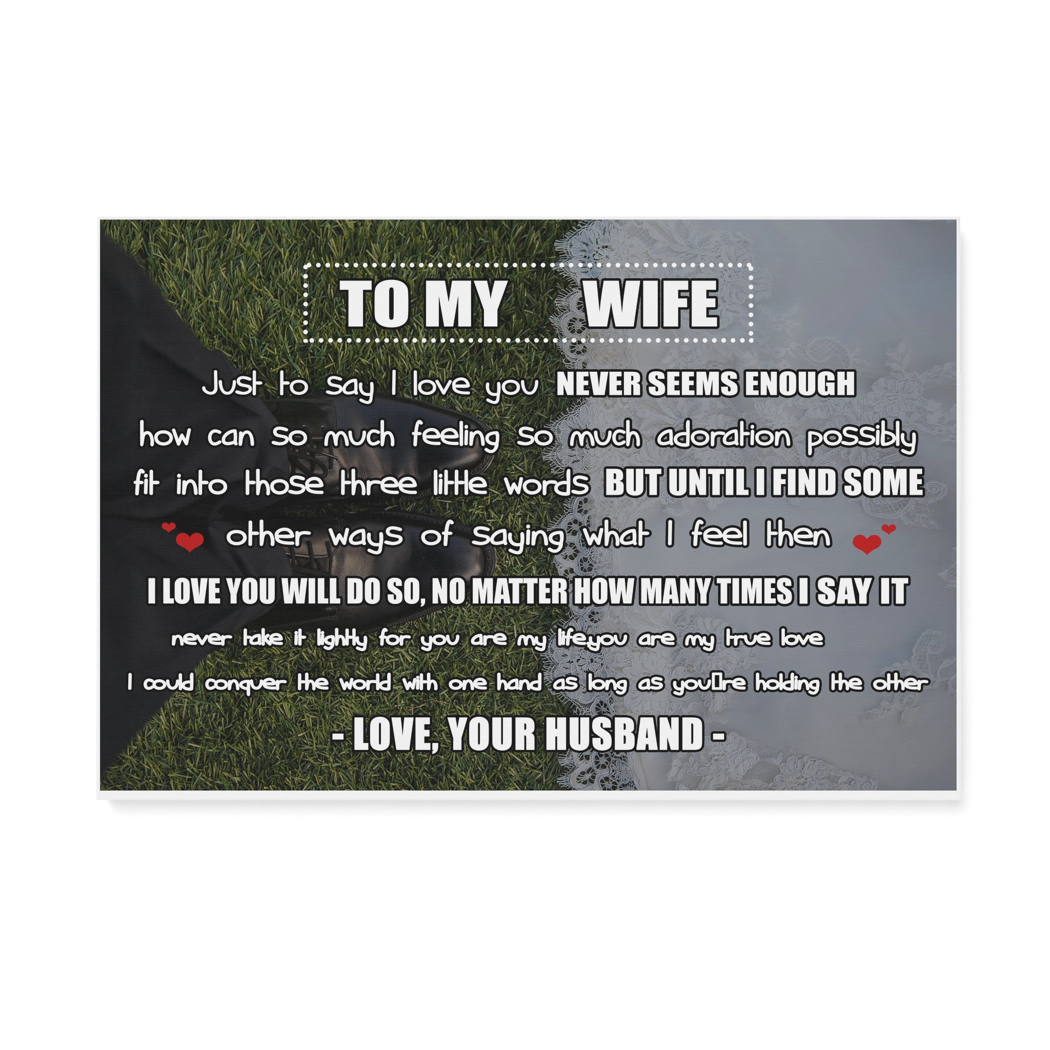 Family Canvas husband to wife just to say I love you – American Sport Store