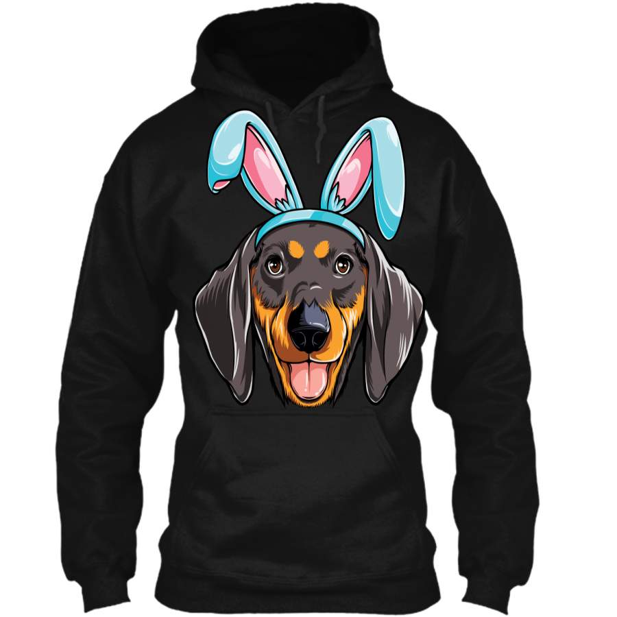 Easter Bunny Dachshund T shirt Dog Boys Girl Kids Men Women Pullover Hoodie 8 oz