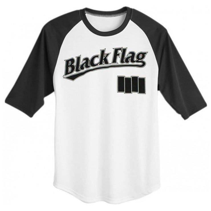 Black Flag Logo Baseball Longsleeve Punk Band Shirt