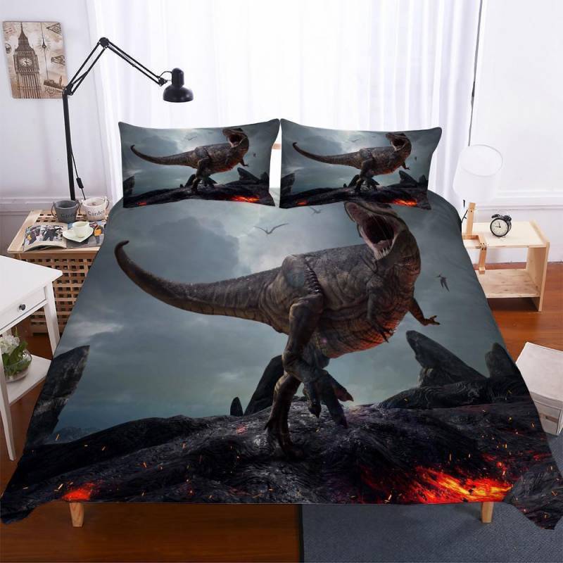 3D Digital Printing Lost World Jurassic Park Big Dinosaur Pattern Variousizes 3 Pieces Of 3D Customize Bedding Set Duvet Cover SetBedroom Set Bedlinen