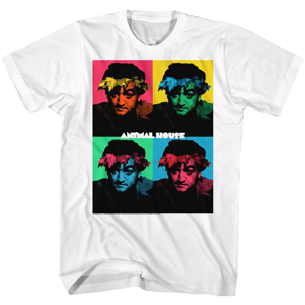 Animal House-Warhol-White Adult S/S Tshirt