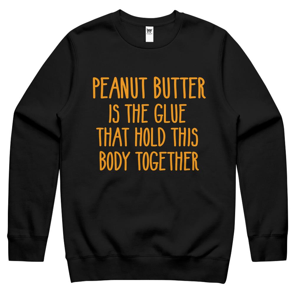 Peanut Butter Funny Pb & J Lovers Birthday Gift Farmers Crewneck Sweatshirt