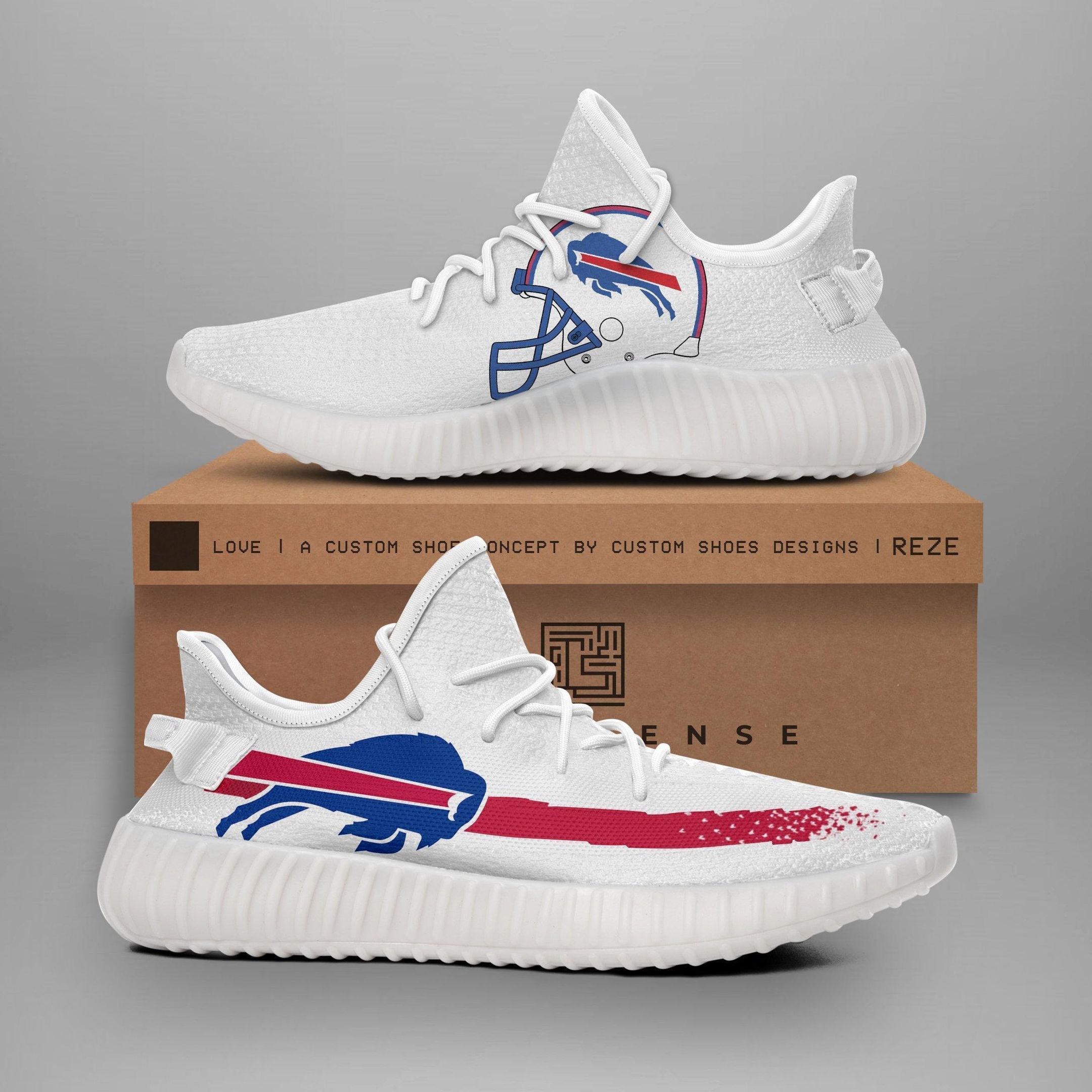 Buffalo Bills Custom Yeezy Teams Yeezy Boost 350 V2 Top Trending Custom Shoes Gift