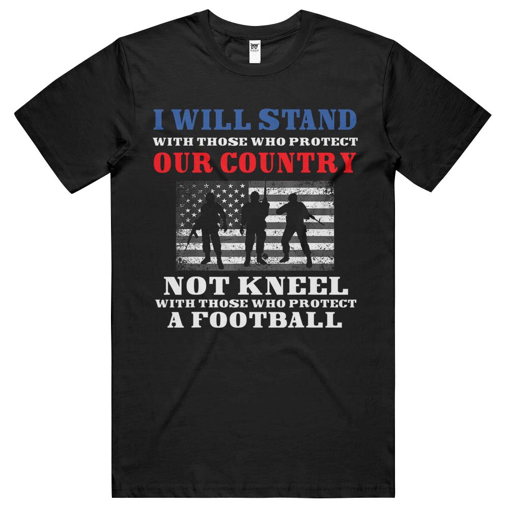 Distressed I Don T Kneel I Stand For The Us Flag T Shirts