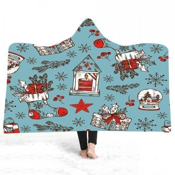 All Things For X-Mas Hooded Blanket Christmas Decoration Ideas