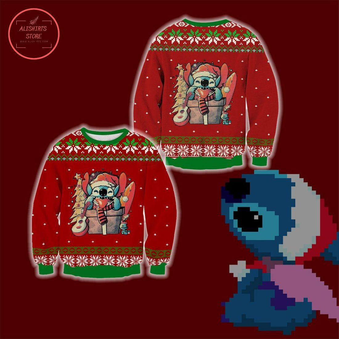 Stitch For Unisex Ugly Christmas Sweater