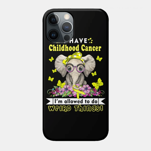 Cancer Kids Gifts – Elephant I Have Childhood Cancer Awareness Phone Case