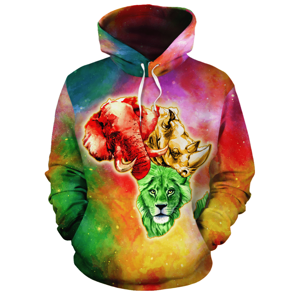 Animal Map Colorful Unique Design 3D Printed Sublimation Hoodie Hooded Sweatshirt Comfy Soft And Warm For Men Women S to 5XL CTC1601613