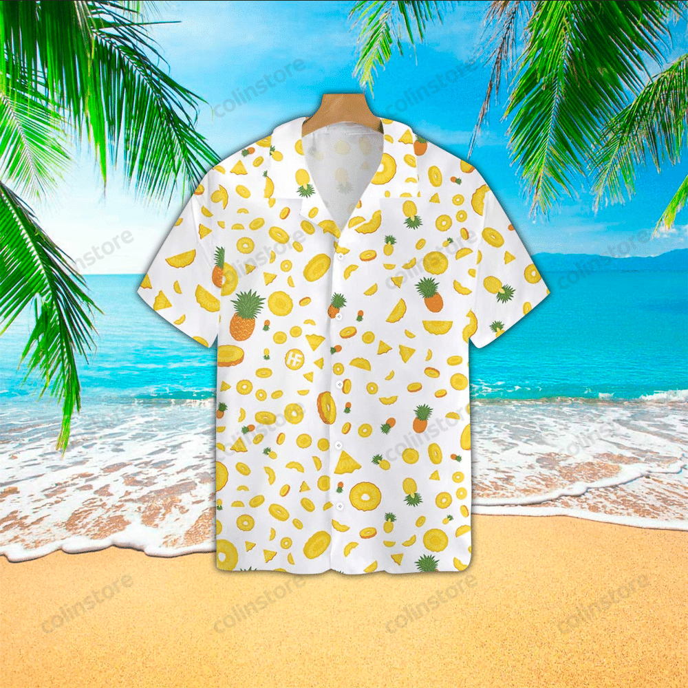 Pineapple Hawaii Button Up Shirt Aloha Ha42988