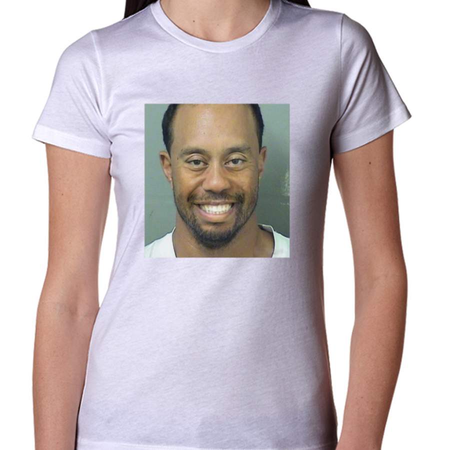 Tiger Woods Mugshot T-shirt Smile Women’s T-Shirts