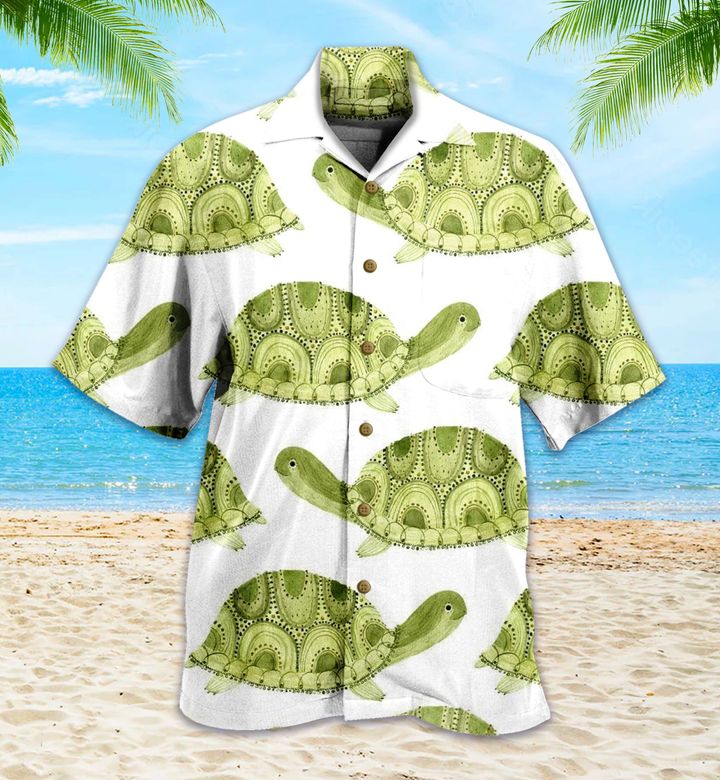 Turtle Green Cute Hawaii Shirt Ha103298