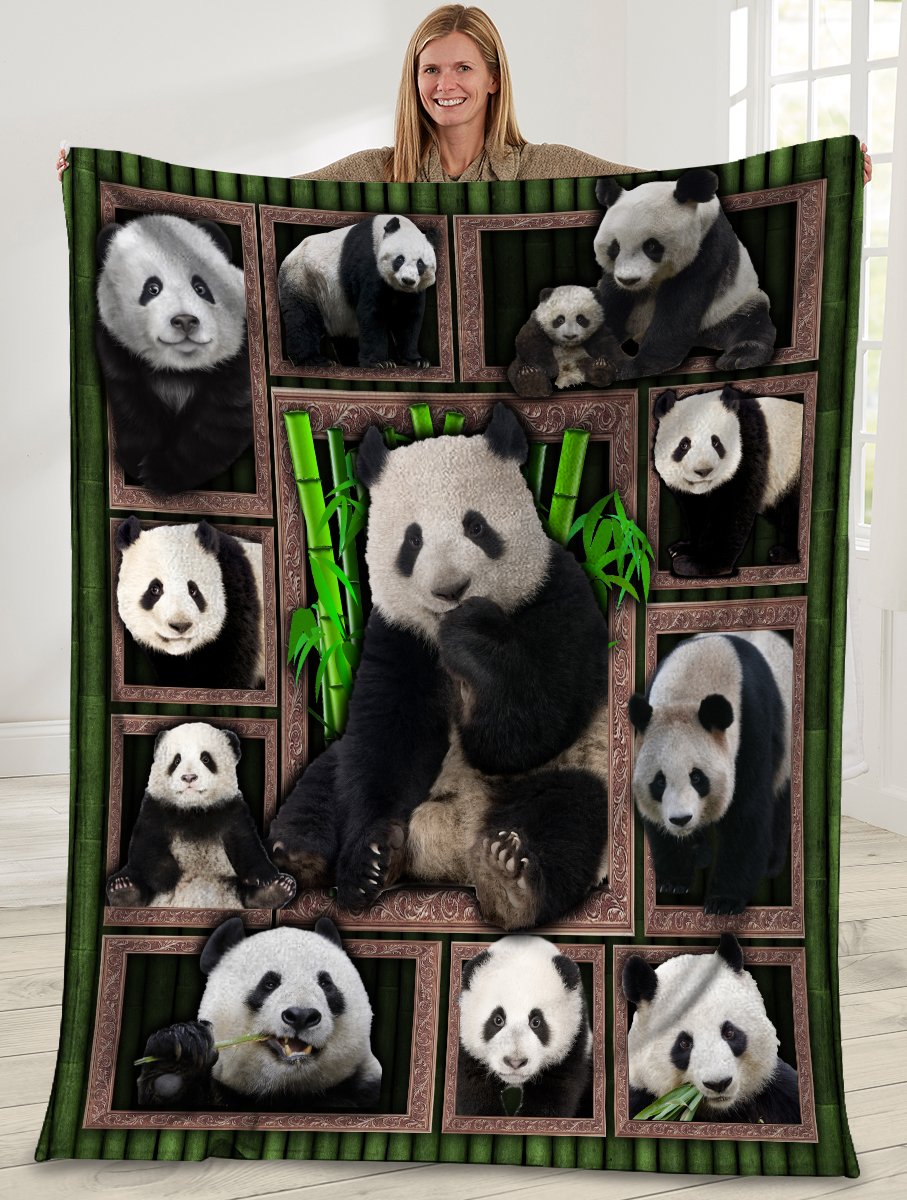 3D Panda Wild Animals Ultra Soft Cozy Plush Fleece Blanket