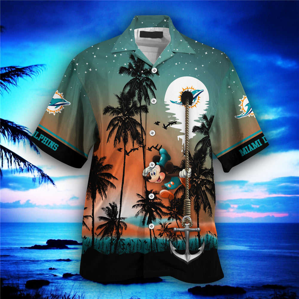 Miami Dolphins Hawaiian Shirt Hawaii Night Sky