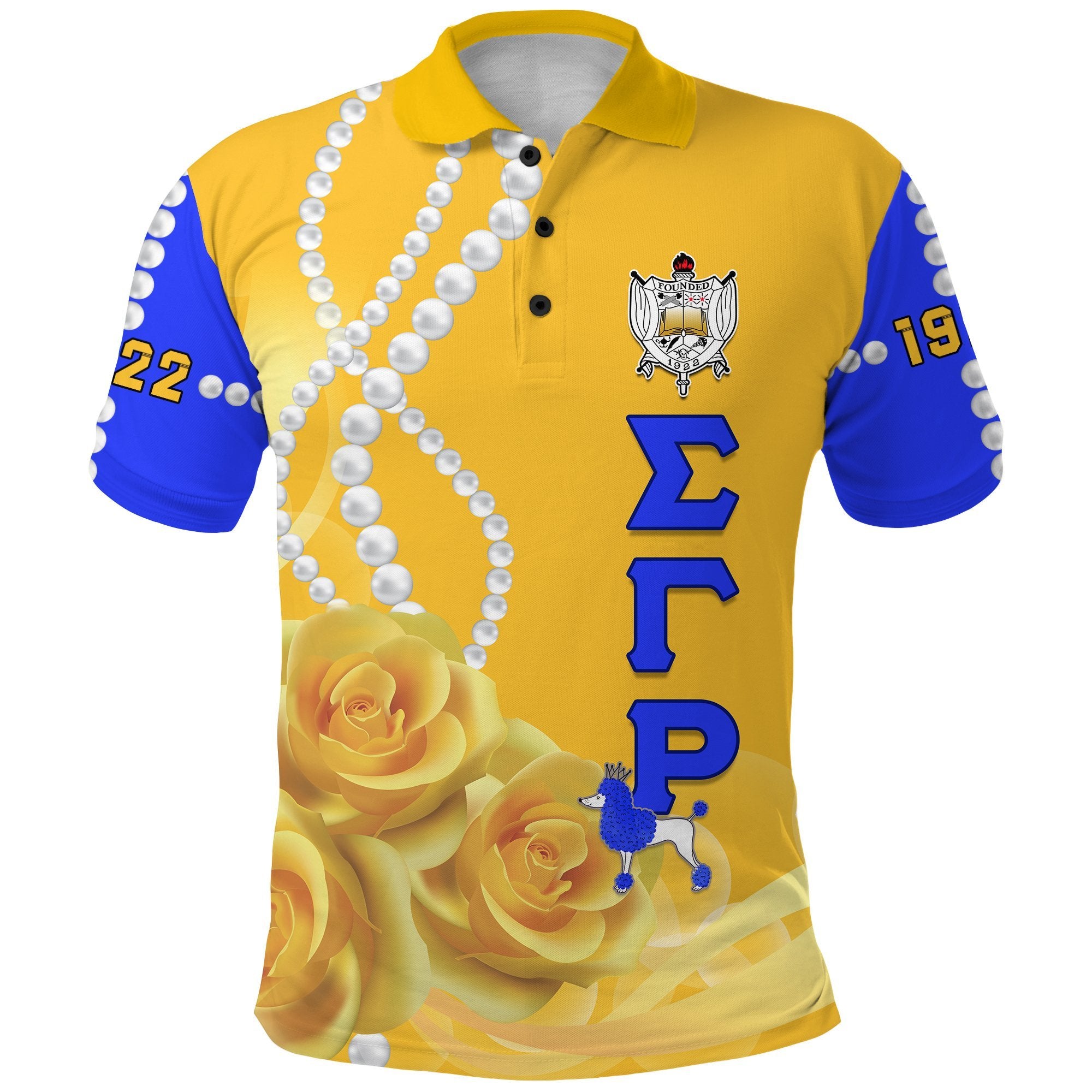 Sigma Gamma Rho – Polo Shirt Yellow Tea Rose Lt13